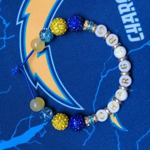 LA Chargers beaded bracelet